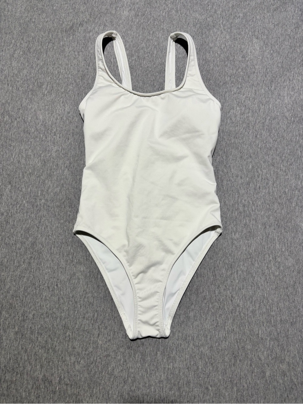 PINK Victoria's Secret White Scoop-Back One-Piece Swimsuit